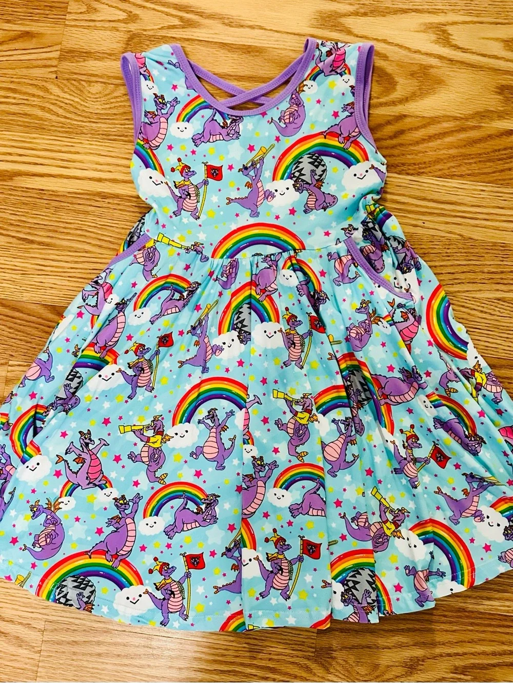 Girls Rainbow & Purple Figment Twirl Dress
